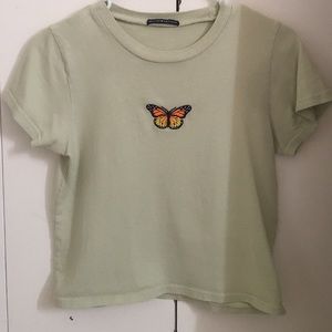 brandy melville butterfly shirt (barely worn)